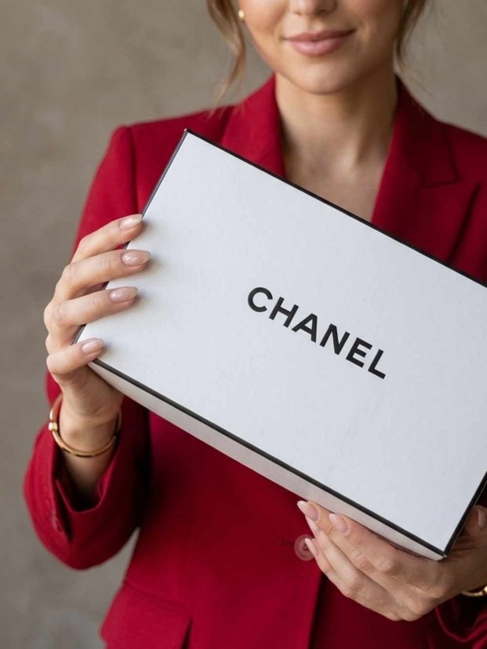 CHANEL White Box with Black Logo